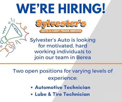 Now Hiring technicians and lube technicians